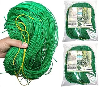 KAHEIGN 2Pcs Plant Trellis Netting, 1.8 x 5m Nylon Garden Netting Plant Climbing Net Heavy Duty Support Netting for Bean Fruits Vegetables (Green)