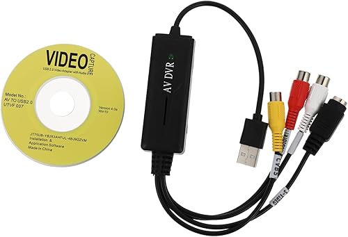 Hemobllo 1 Unidades de Tarjeta de Captura de Video USB Audio Adoptador USB - Powered Audio Capture Video Converter Capture Video Adopter Capture