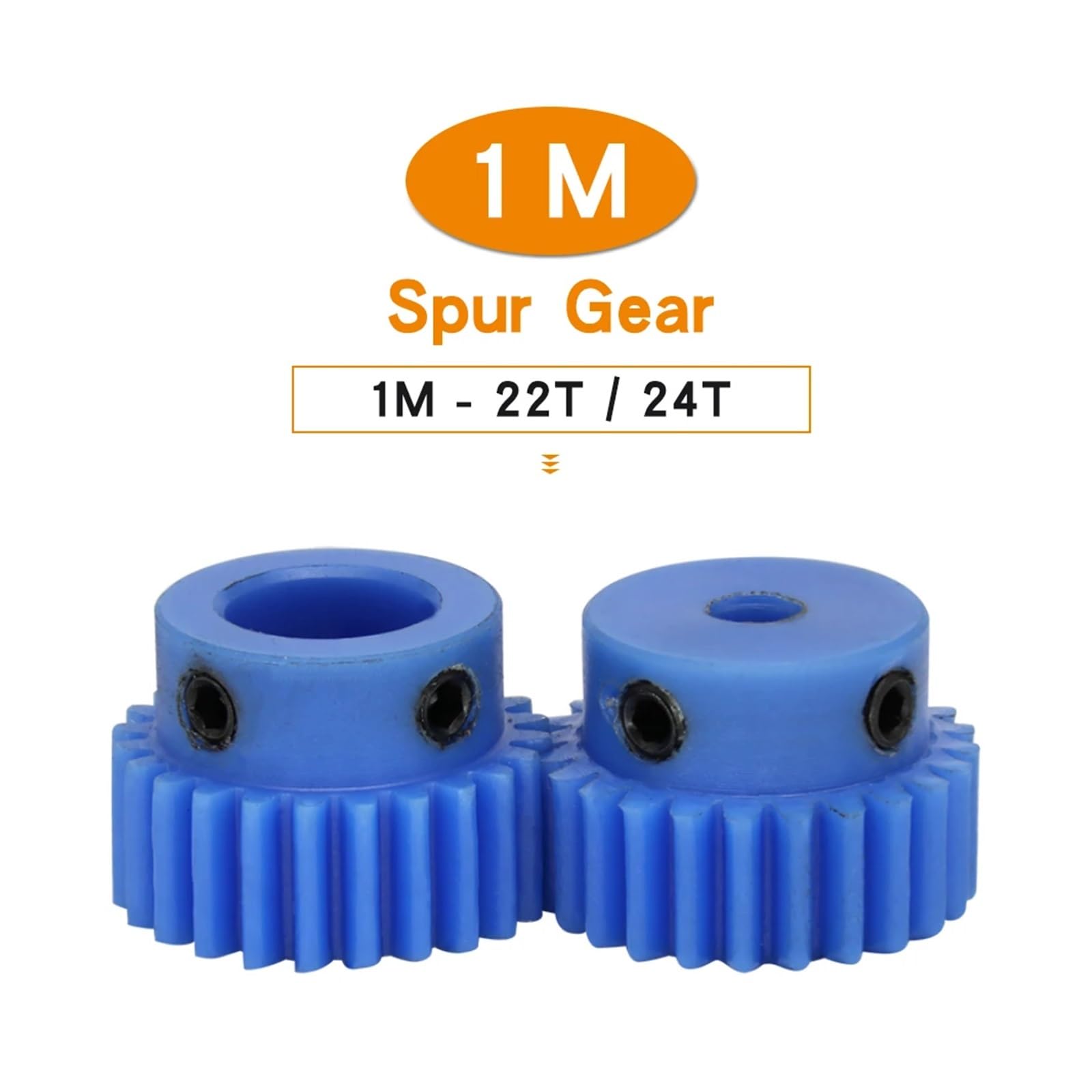 Bevel Gear Pinion Hardware Mechanical Plastic Gears 1M-22T/24T Teeth Height 10mm Teeth Pitch 3.14mm Motor Gear Inner Bore 5/6/6.35/7/8/10/12mm Transmission Parts(6mm-24 Teeth)