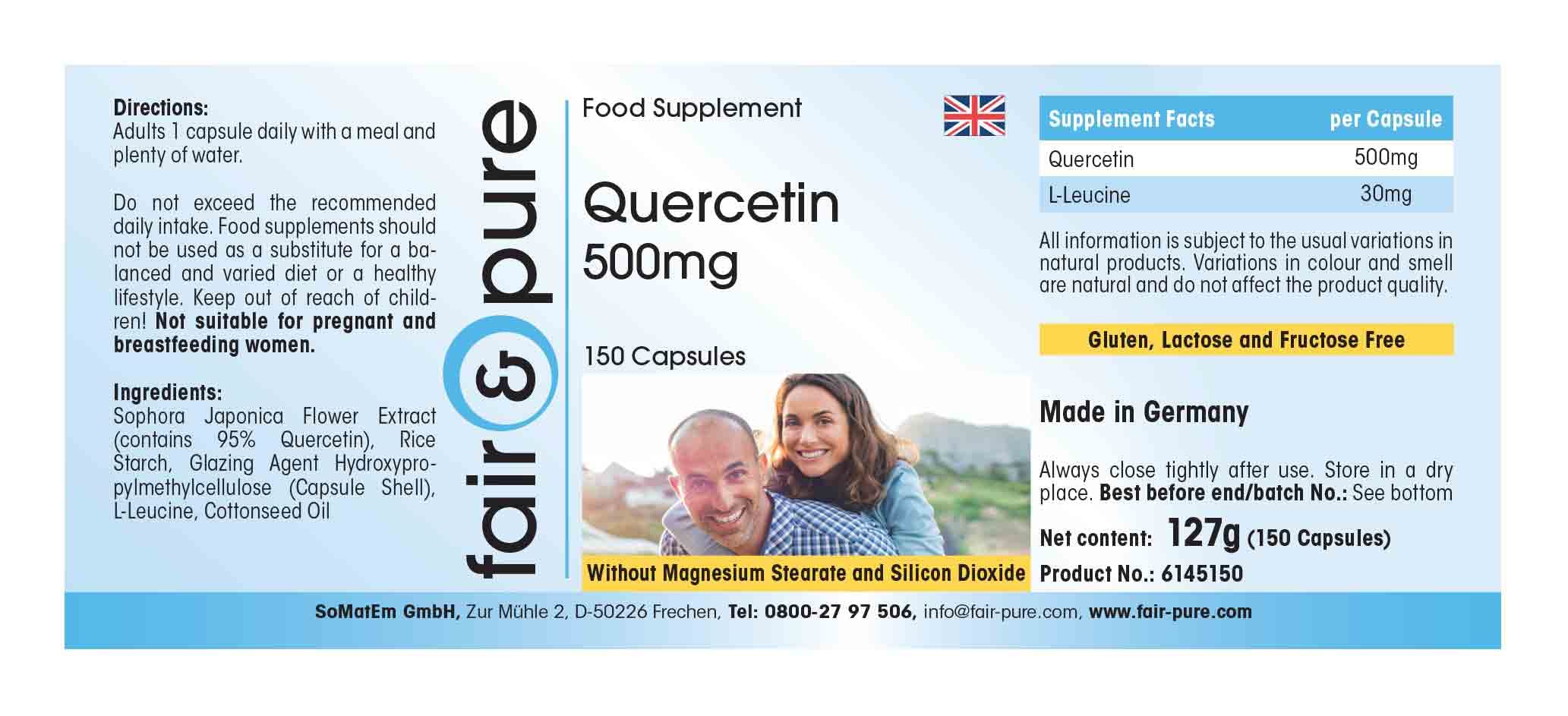Fair & Pure® - Quercétine 500mg - 150 gélules