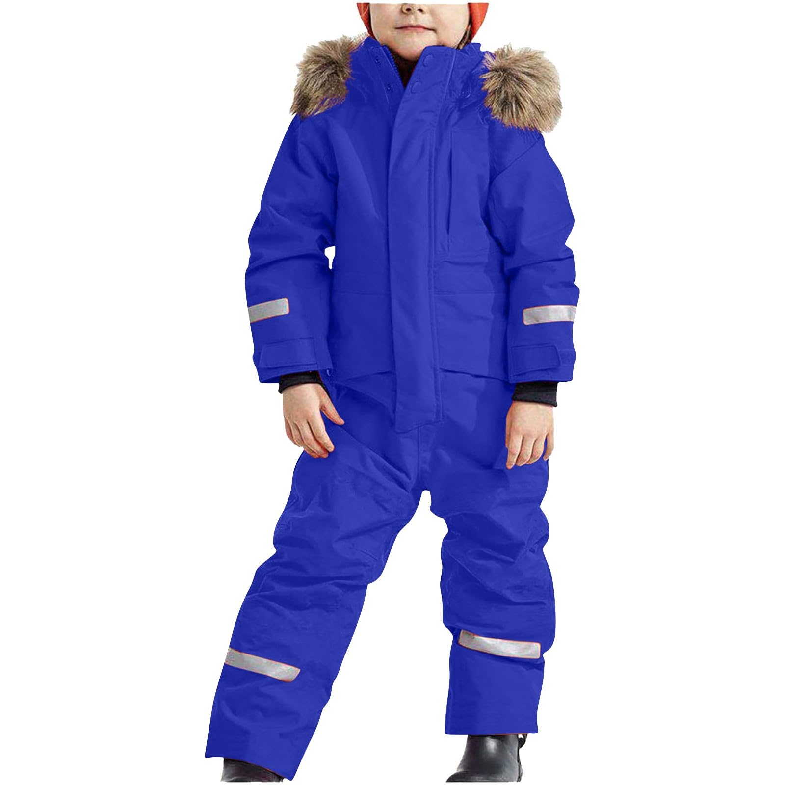Generisch Ensemble de vêtements pour garçon de 80 cm - Combinaison de ski thermique - Combinaison d'hiver chaude - Coupe-vent - Avec capuche amovible - Combinaison de boue - Combinaison d'extérieur en