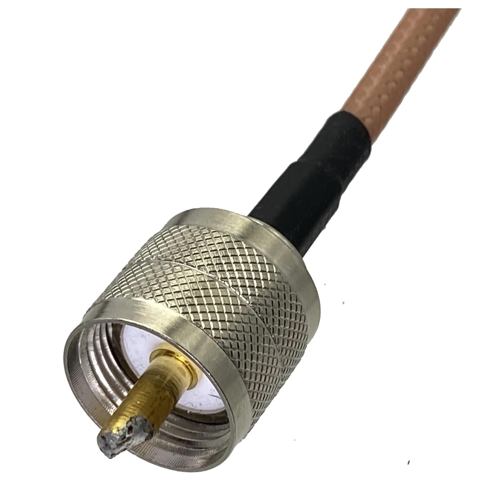 60CM-20M RG142 UHF PL259 Spina maschio al connettore A crimpare Terminale RF Jumper Cavo a treccia(6M)