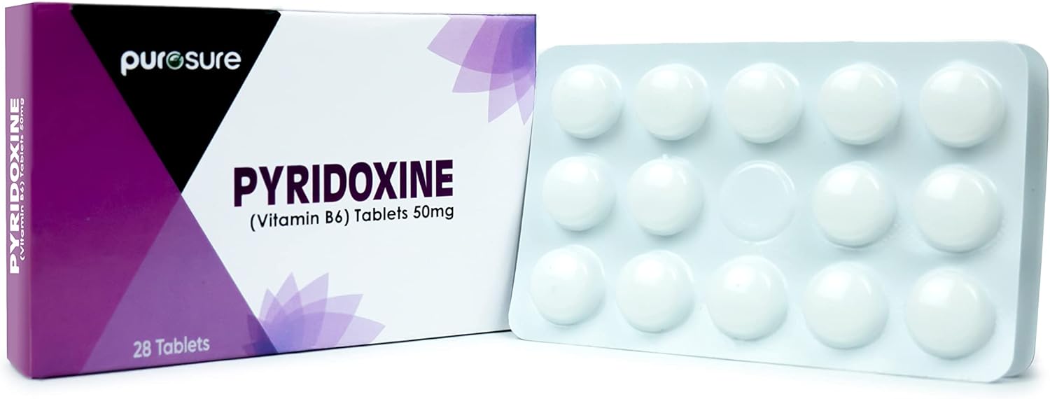 PuroSure Vitamin B6 50 mg, Pyridoxine, 28 Tablets Amazon.co.uk