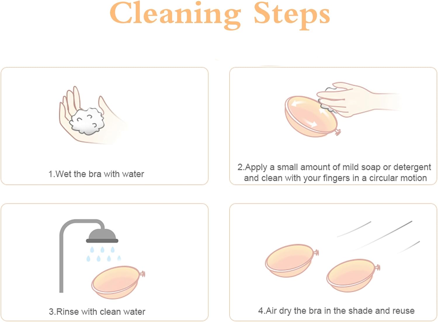 Strapless Adhesive Bra Inserts, Clear Gel Push Up Enhancers Pads, Seamless Silicone Sticky Bra with Nipple Covers - Image 8