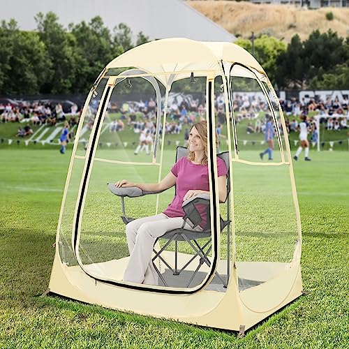 Eapele Sports Tent, Instant Pop-Up Tent Shelter, 50"x50"x62"H Outdoor Clean Bubble Tent, Provides Rain Tent Protection for Watching Sports Events, Camping, Fishing, Cheering, and Parades