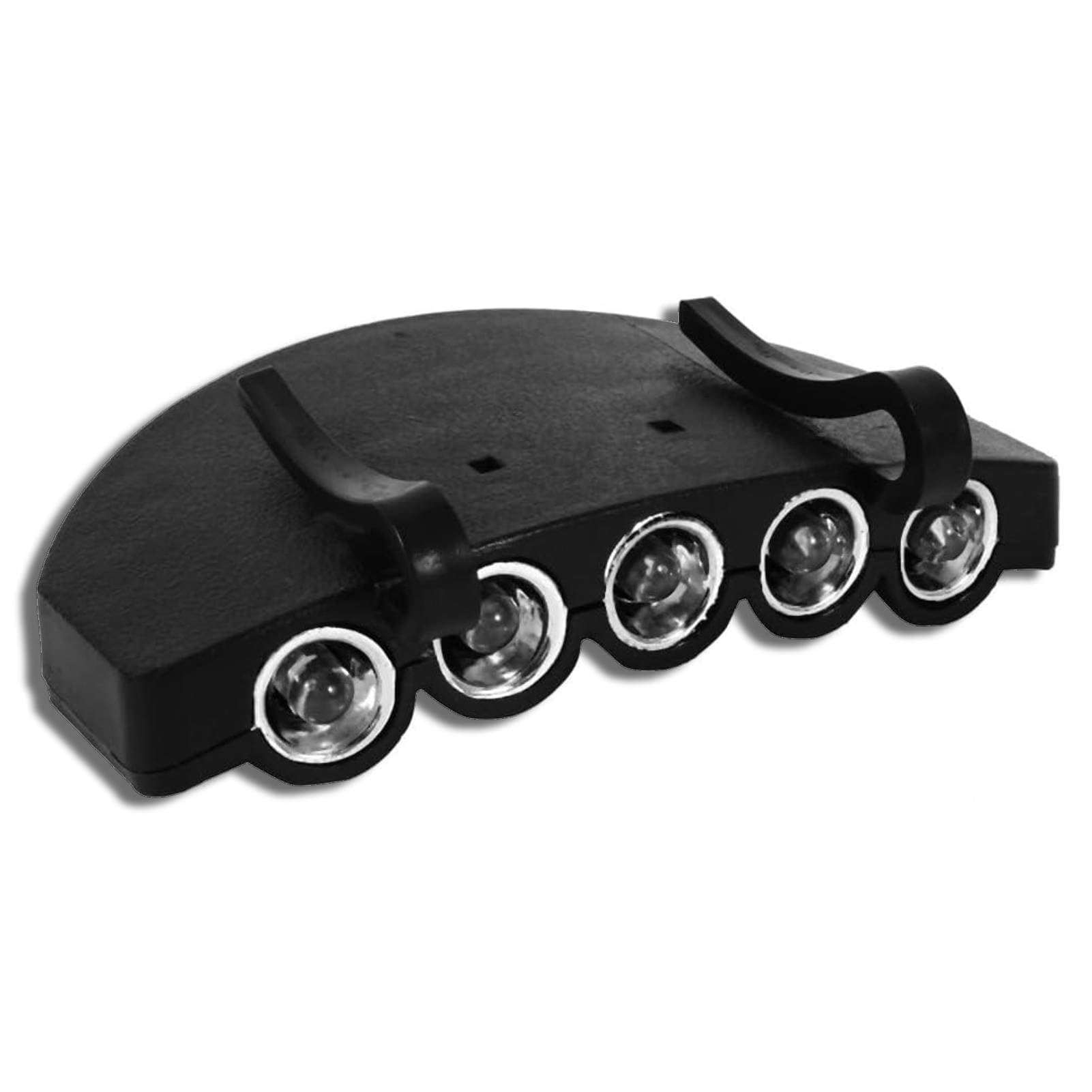 HERCHR Bright 5 LED Cap Brim Light, 5 LED Hat Clip Light Headlamps Cap Lights Clip on Hat Waterproof LED Hands Freely Flashlight Clip Headlamps Head Lamps for Hunting Camping Fishing Hiking