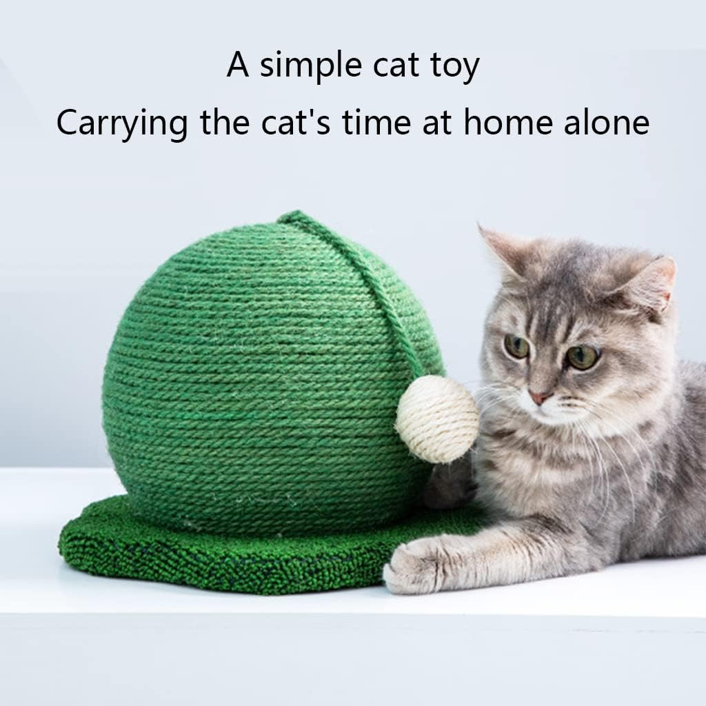 Cat Scratcher, for Cat Ball Green Cactus Shape Rope Ball Teeth for Cat Chew for Indoor