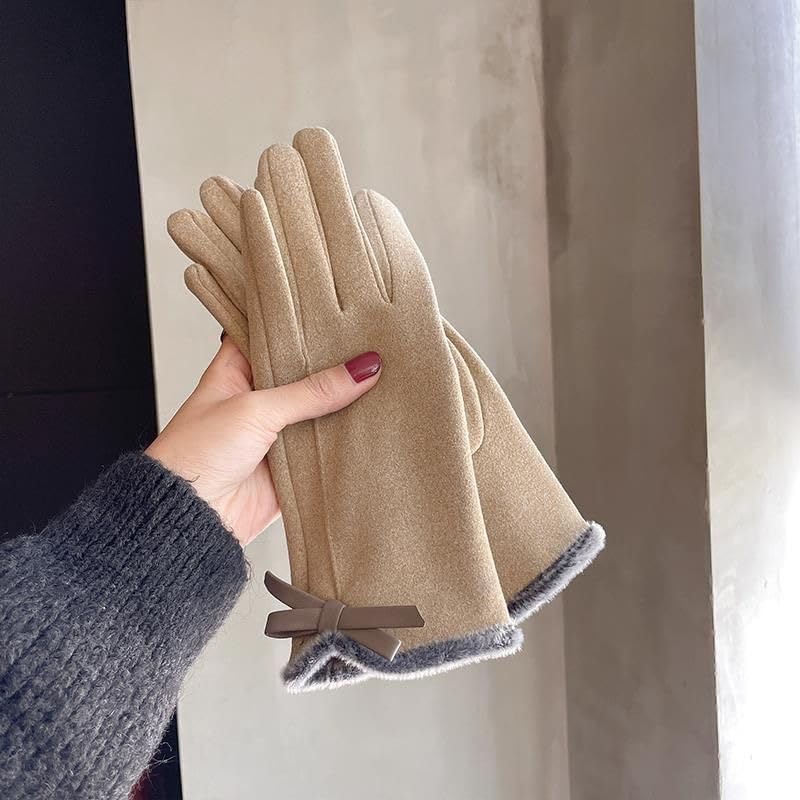 mippo mastyle® women's knit gloves double layer thermal windproof cycling for party wedding