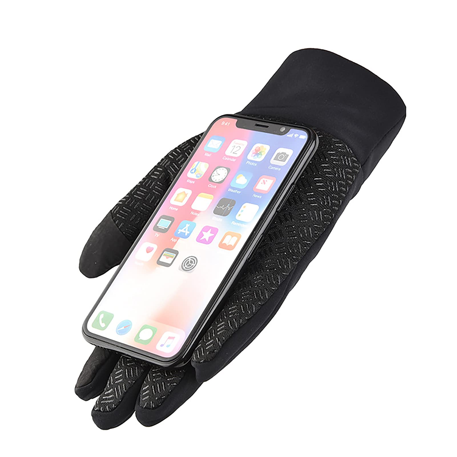 Winter Warm Touchscreen Handschoenen Thermische Handschoenen Fietshandschoenen Winter Mannen Anti Slip Waterdicht Touchscreen Warm Snowboard Motorhandschoenen Volledige Vinger Polyester Voor Binnen En Outdo Wit One Size