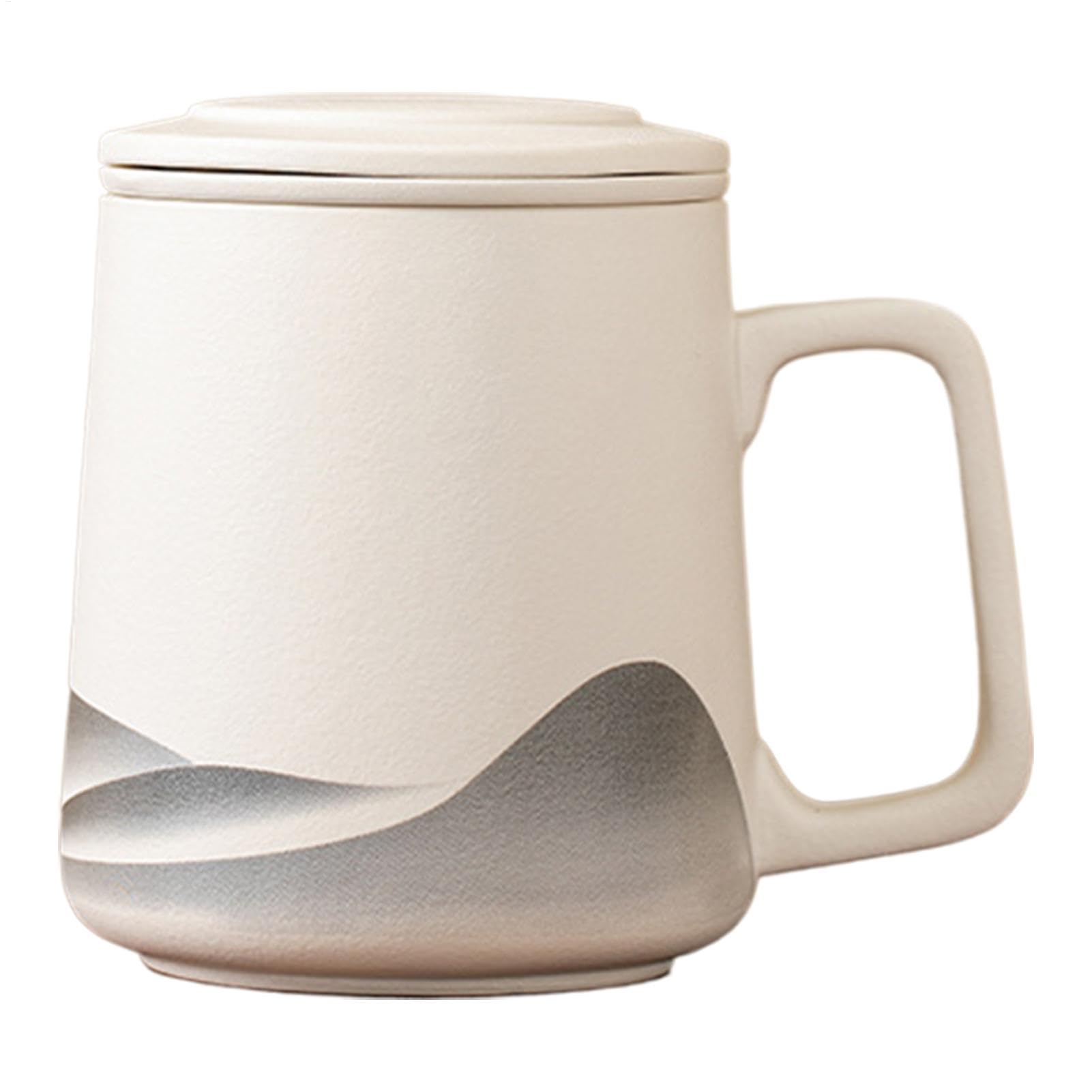 Taza De Té Con Infusor Pintado A Mano, Revestimiento De Acero Inoxidable,