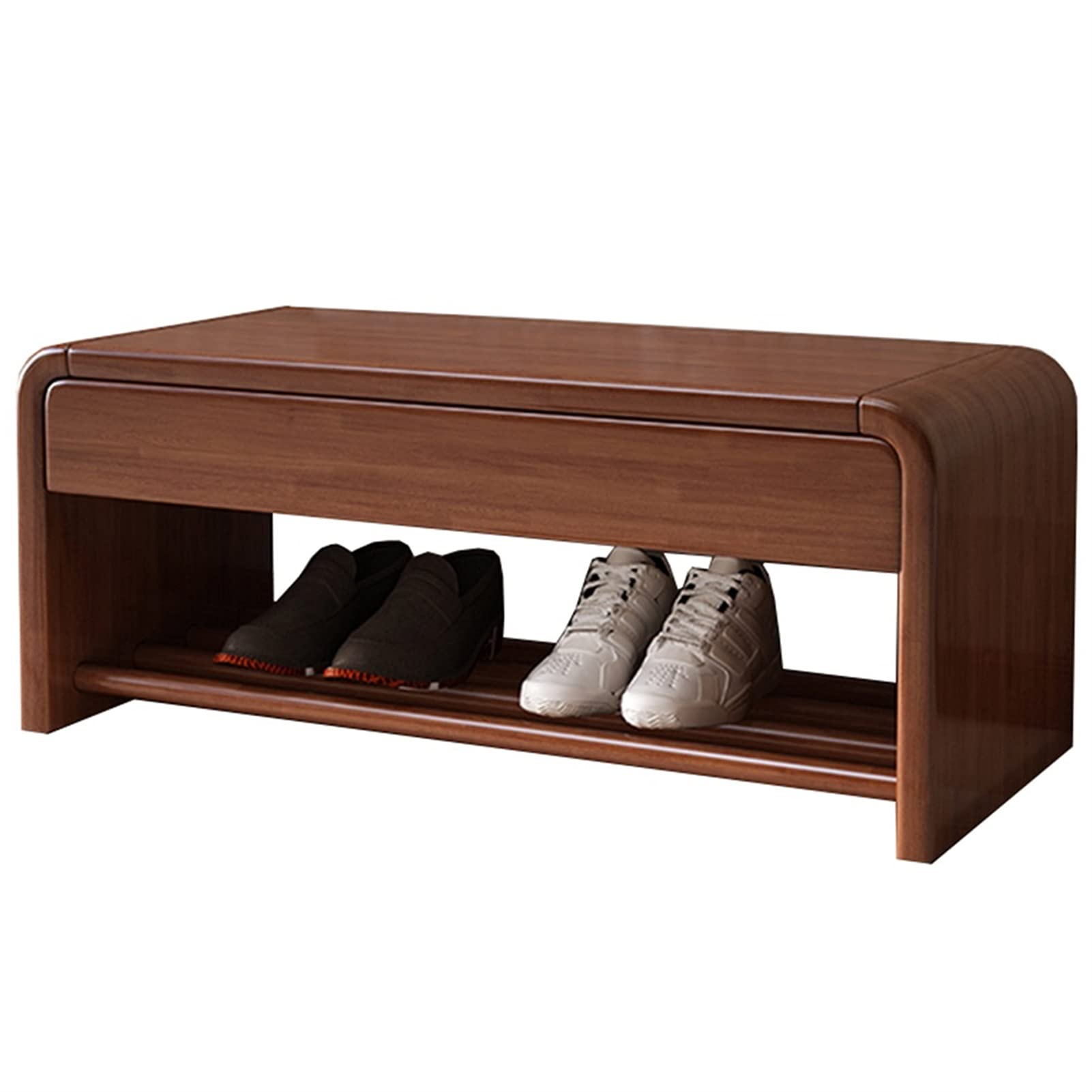Meuble à chaussures avec assise en bois massif pour entrée ordonnée