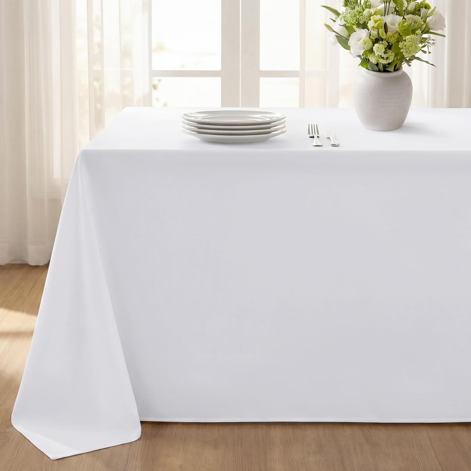 Nappe rectangulaire imperméable lavable en polyester blanc 210 g/m² Softalker