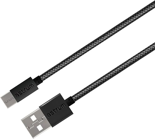 Astrum Verve Braided USB-C Charging Cable 1M, 3A Fast Charge Cable with Reinforced Connectors – UC30