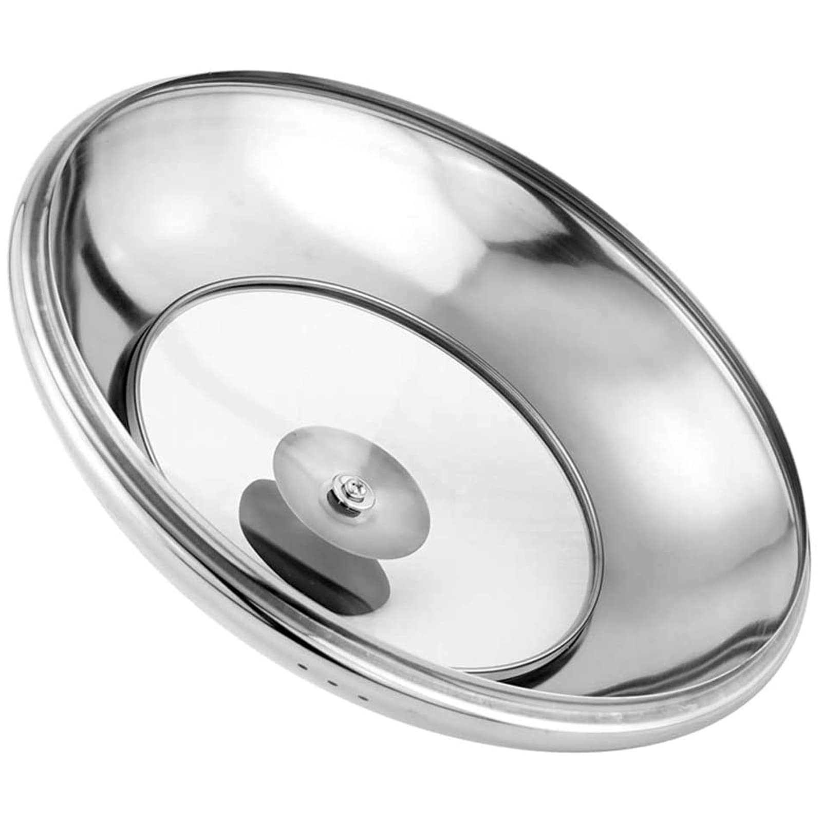Coperchio per casseruola in Vetro Trasparente di Ricambio visibile, padelle in Acciaio Inossidabile Wok sostituiscono i coperchi delle padelle (24 cm)
