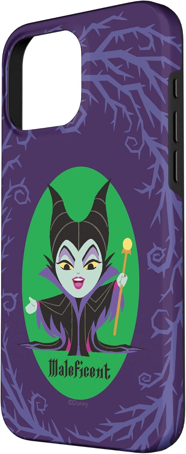 iPhone 16 Pro Max Disney Villains Kawaii Maleficent Chibi Purple Case