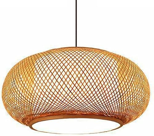 Lampada da Parete Moderna a LED, Stile Cinese, Lampada a Forma di Cesto in Rattan, lampadari in Vimini Naturale Fatti a Mano, Confezione da 1, plafoni