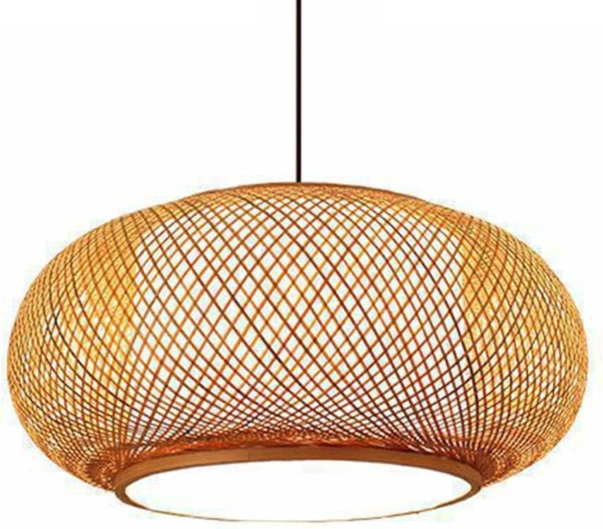 Suspension panier rotin style chinois abat-jour en osier pour une ambiance salon cosy