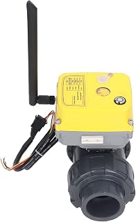 Válvula de água de Esfera Elétrica Inteligente, PVC IP67 APP Válvula de Esfera de água de Controle Remoto WIFI Válvula de Esfera Elétrica Inteligente Acessório de Irrigação (DN50)