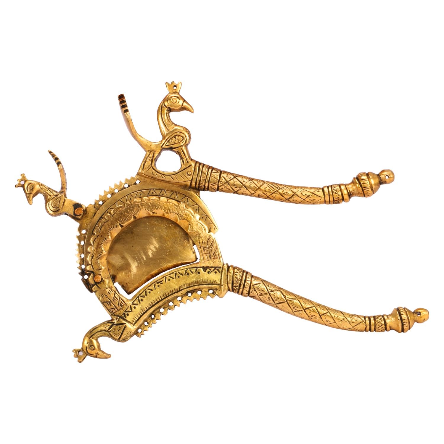 Kartique Schiaccianoci in ottone da 20,3 cm con intricato design a pavone, finitura dorata, tradizionale tronchesina per cucina e decorazione