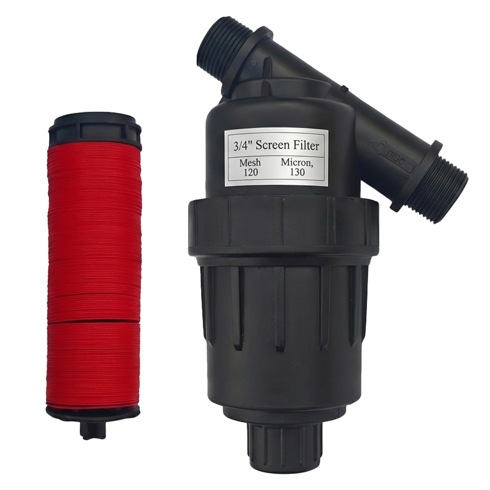 Filtre d'irrigation goutte à goutte Y 3/4 pouce avec tamis maille 120 pour système hydroponique