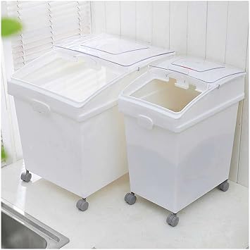 Commercial Ingredient Bin with Scoop - Stackable Mobile 400-Cup Capacity for Kitchen Storage - Convenient Storage Solution