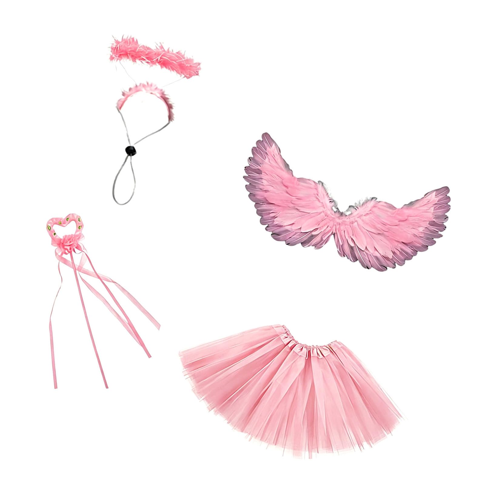 Elnwnnkc Geese Headband with Feathered Wing and Flowing Tulle Beautiful Geese Costume for Cosplay and Themed Parties Kids Dress Up Wing