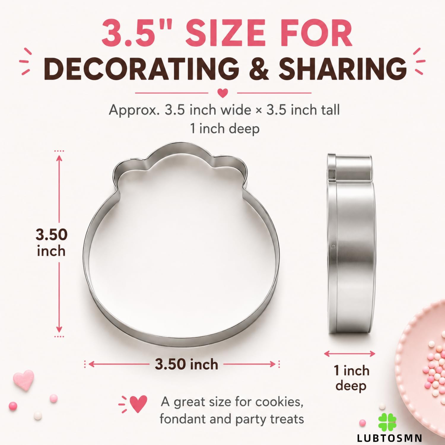 Dim Sum Cookie Cutter, 3.5 Inch Dumpling Cutter, Dishwasher Safe