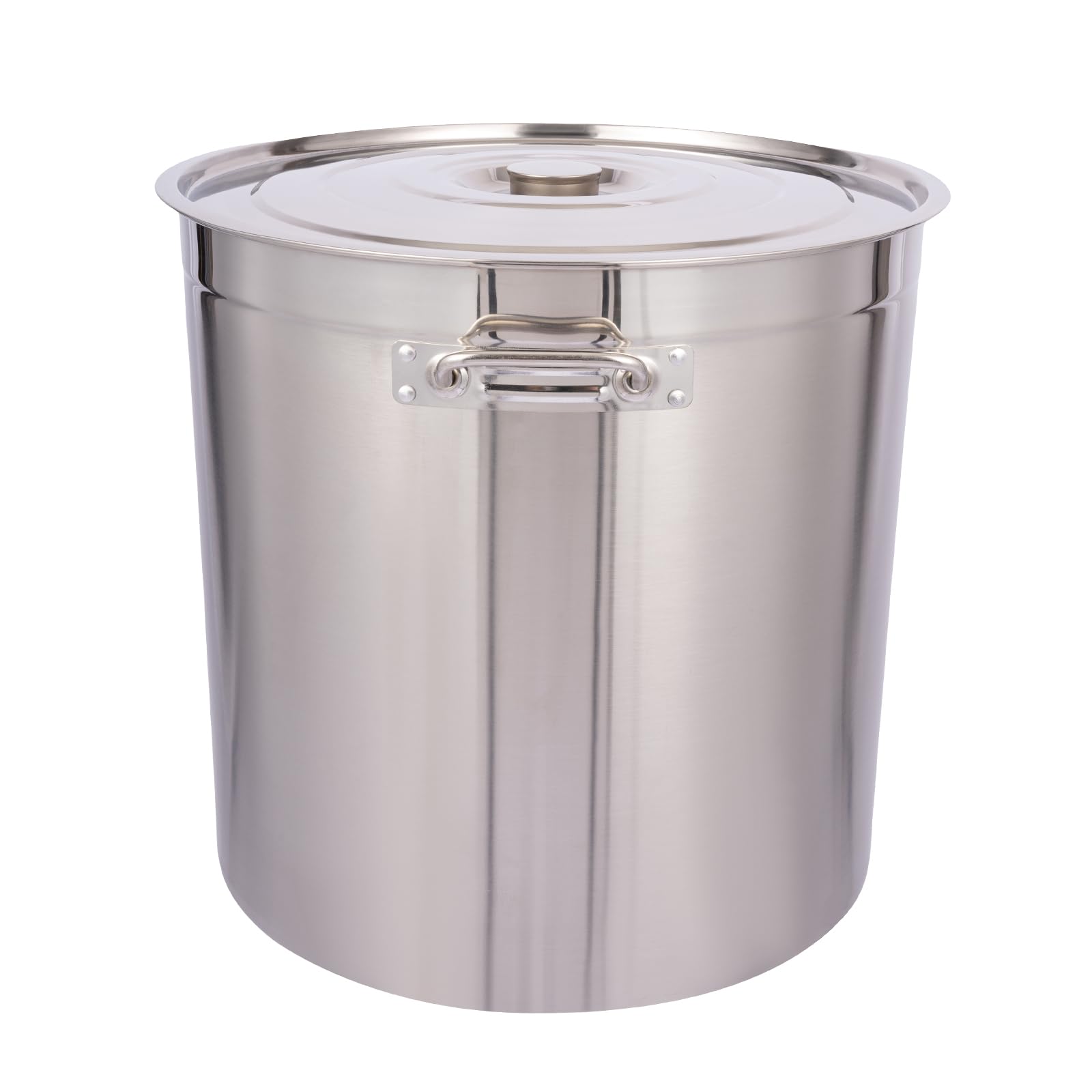 50/70/98 L Marmite Traiteur Inox 0.8 mm Epaisseur Grande Marmite Argent Moderne Faitout Inox Convient pour Mijoter sur des Plaques de Cuisson à Gaz des Plaques à Induction etc (98 L)