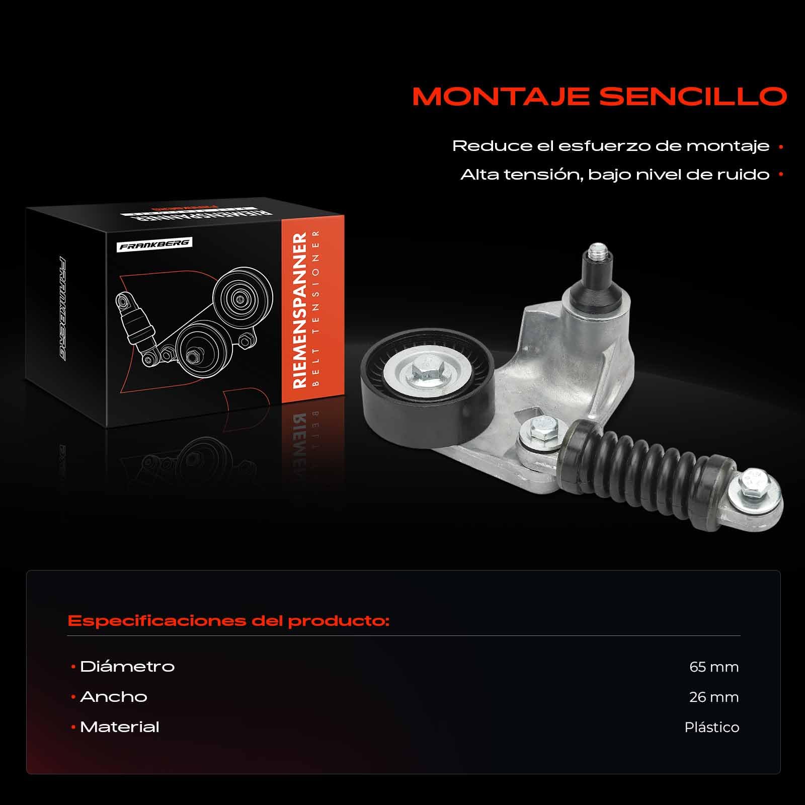 Frankberg Polea guía de rodillos Diesel Compatible con Mondeo III Turnier BWY 2.0L Mondeo III B5Y 2.0L Mondeo III Turnier BWY 2.2L Transit Bus FB FC FD FS FZ 2.0L Mondeo III B5Y 2.2L XS7E6A228CC