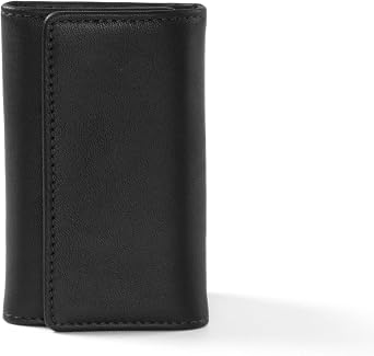 Leatherology Key Case Leather Key Holder with 6 Hooks, Removable Valet Ring, Snap Closure & Interior Card Pocket