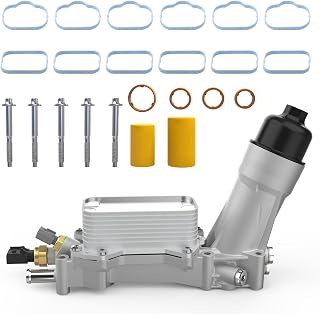 YITHSWAY 926-959 Aluminum Engine Oil Cooler Filter Housing Adapter Kit for Jeep Wrangler JK Cherokee 3.6L V6 Dodge Ram Chrysler