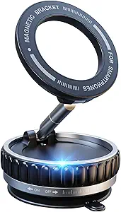 KTEBO® Strong Magnetic Phone Holder for Your Car, 360° Adjustable Car Phone Holder for iPhone Magsafe, Additional 3 Spare Magnetic Rings Worry-free Replacement of Phone Cases - Suitable for All Phones