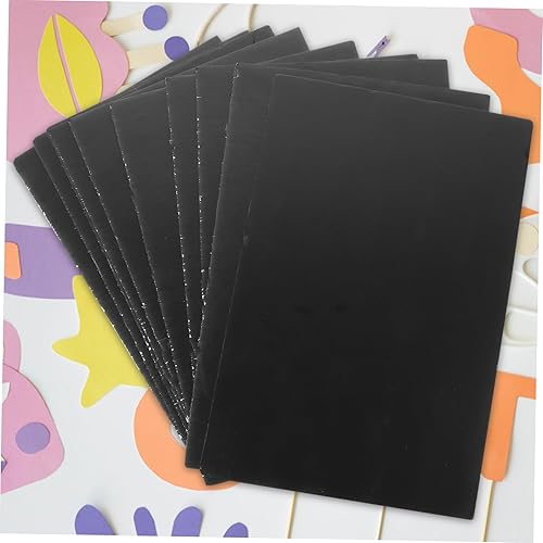 Miniatura 2 de EXCEART 50 hojas de cartón negro papel de arte negro de alta calidad, papel de cartulina para hacer tarjetas, papel de boceto, papel negro A4, papel