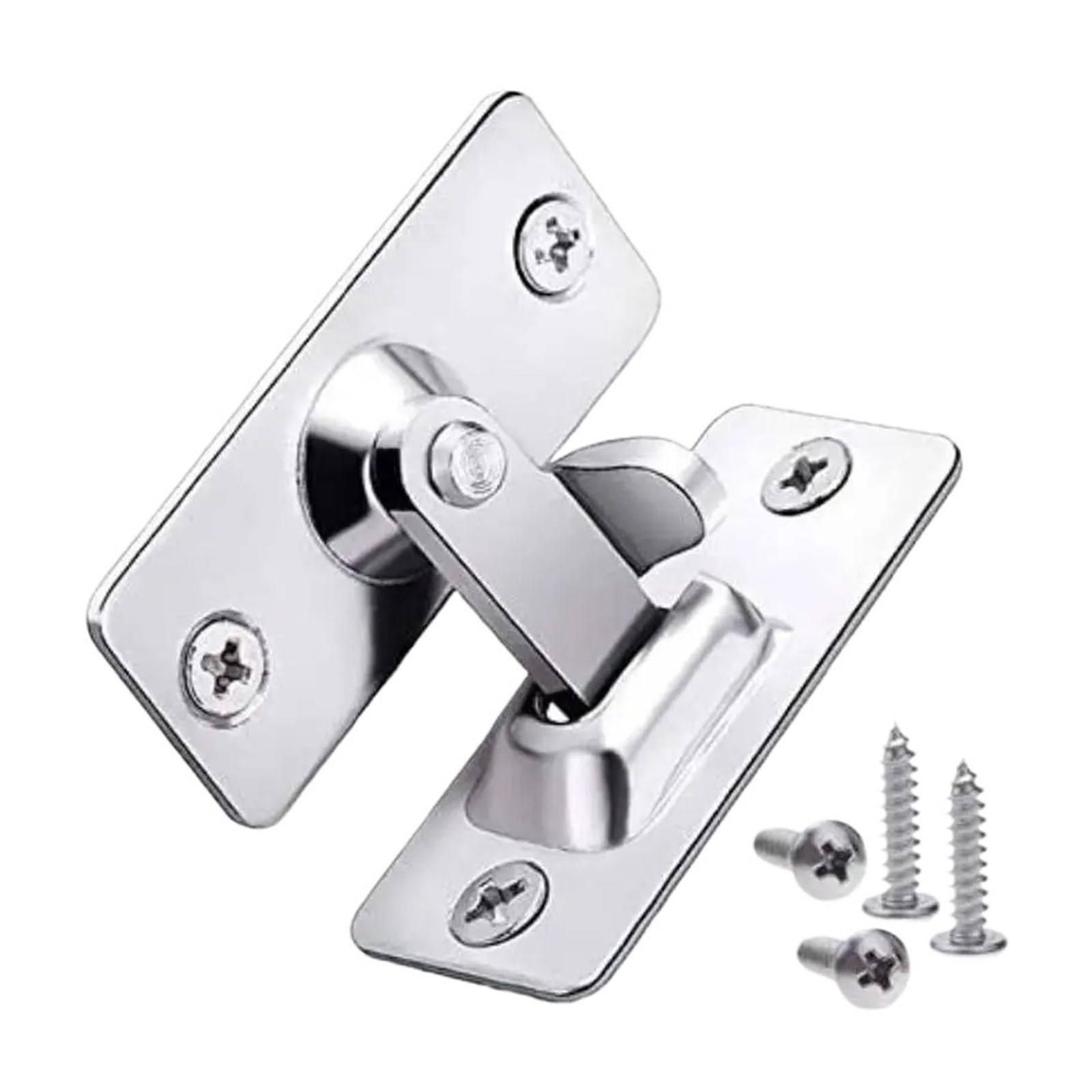 90 Degree Right Angle Door Lock Buckle Stainless Steel Barn Sliding Bolt Button Flip Latch