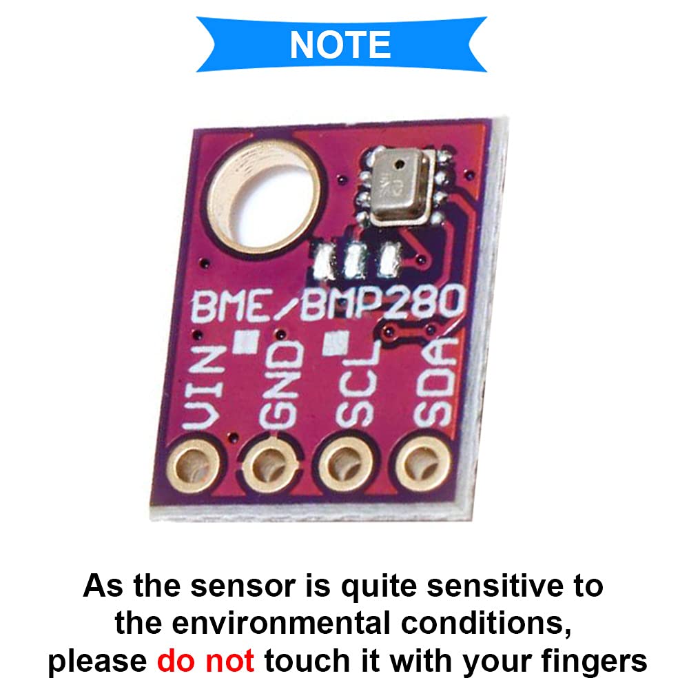 Purple Barometer Sensor 4 Pack BMP280 Pressure Temperature Sensor BMP280 5V Digital Barometric ...
