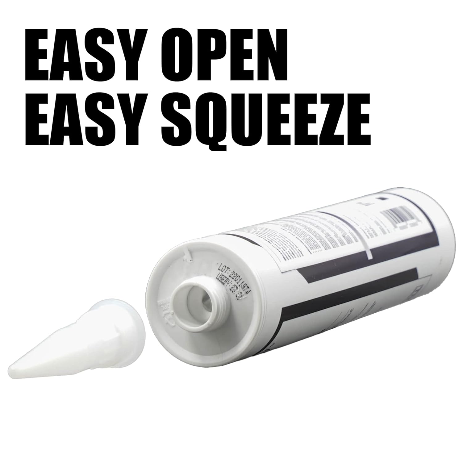 Black Paintable Hybrid BioSeal Silicone Sealant Caulk Paintable Waterproof 10.1 oz Black Caulking Silicone Adhesion for RV/Auto/Metal/Glass for Leak Sealing - Pack of 2