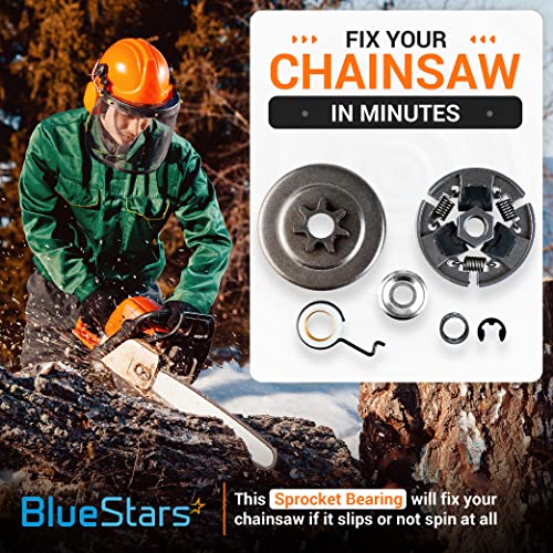 image for BlueStars 3/8 7T Clutch Drum Sprocket with Bearing Washer E-Clip Worm 