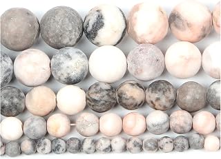 MURUI ZP Perlas de Piedra Natural congeladas de Color Rosa Perlas Sueltas para joyería Que Hacen Costura Bricolaje Pulsera Strand 4-12 mm Y111 (Color : H7183, Item Diameter : 6mm About 63 pcs)