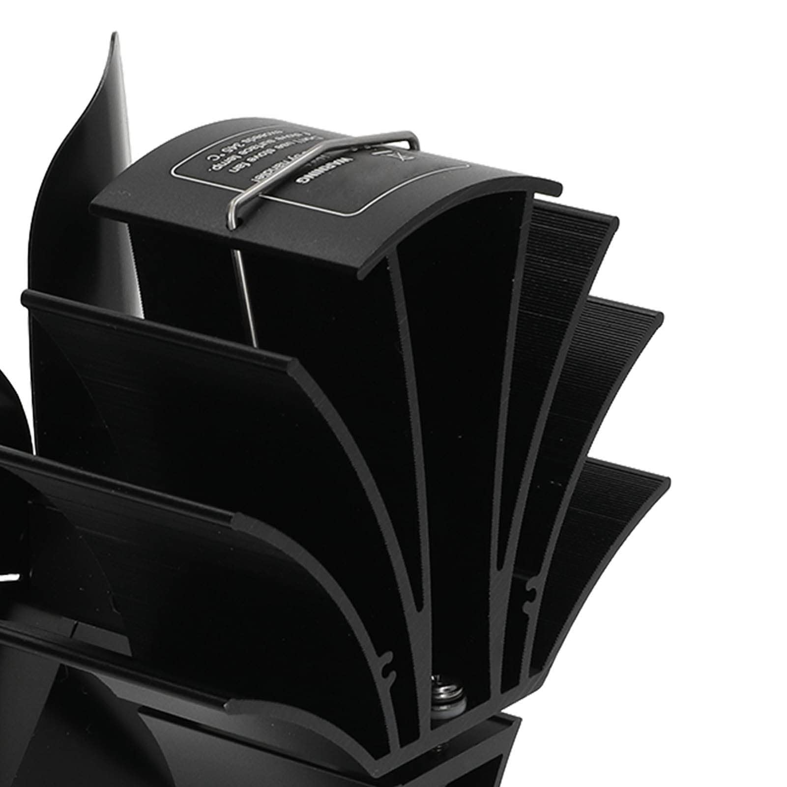 YWBL-WH Ventilatore per Stufa a Calore, 5 Pale in Lega di Alluminio per | Rumorosità Ridotta a 25dB, Regolazione Automatica della velocità, Batteria Necessaria, Ideale per Stufe a Pellet, Legna e