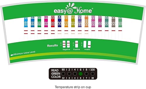 Miniatura 8 de EasyHome Taza de prueba de drogas de 14 paneles paquete de 6 en casa prueba de kit de prueba de drogas para