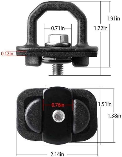 Miniatura 3 de Anclajes de amarre, 4 piezas, anclaje de pared lateral para caja de camioneta para Chevy SilveradoGMC Sierra 07-22, Chevy ColoradoGMC Canyon DZ97903