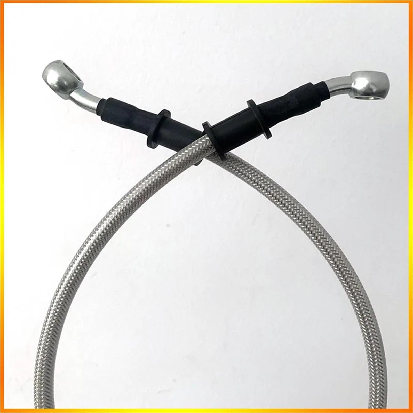 rura hamulcowa 90-130 cm uniwersalna linka hamulcowa 28° stalowa pleciona hydrauliczna chłodnica oleju sprzęgła motocykla terenowego(Black 90cm)