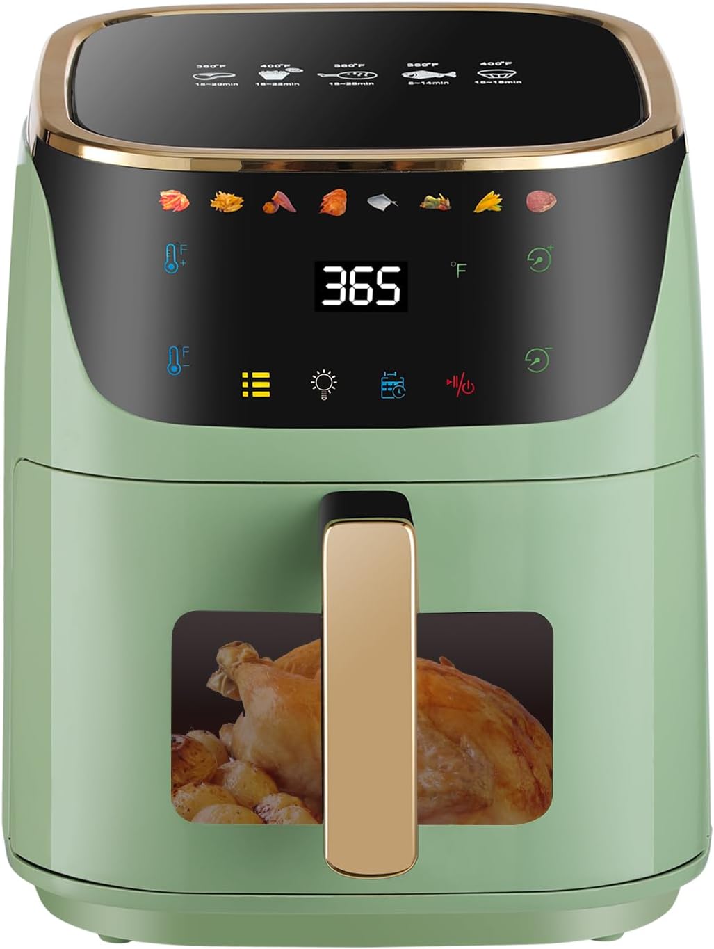 Panana hava fritöz, 8qt büyük kapasiteli hava fritöz, yağsız sağlıklı ocak hava fritözü 8 ön ayarlı, hızlı yemek için 1500W hava fritöz, ev kullanımı