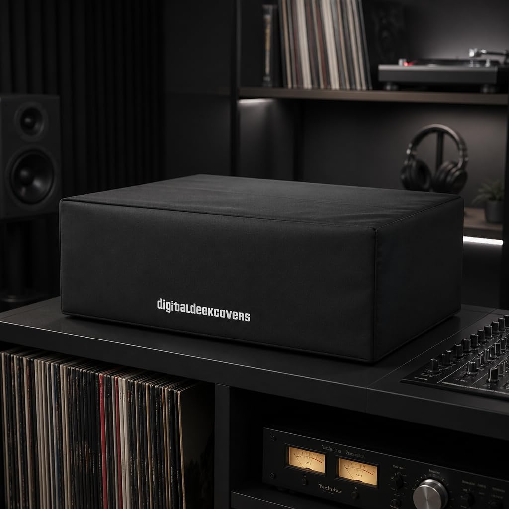 TECHNICS Housse anti-poussière pour platine vinyle SL-1200/SL-1210 & Pioneer PLX-1000 [Résistant à l'eau, antistatique, tissu de qualité supérieure] par DigitalDeckCovers