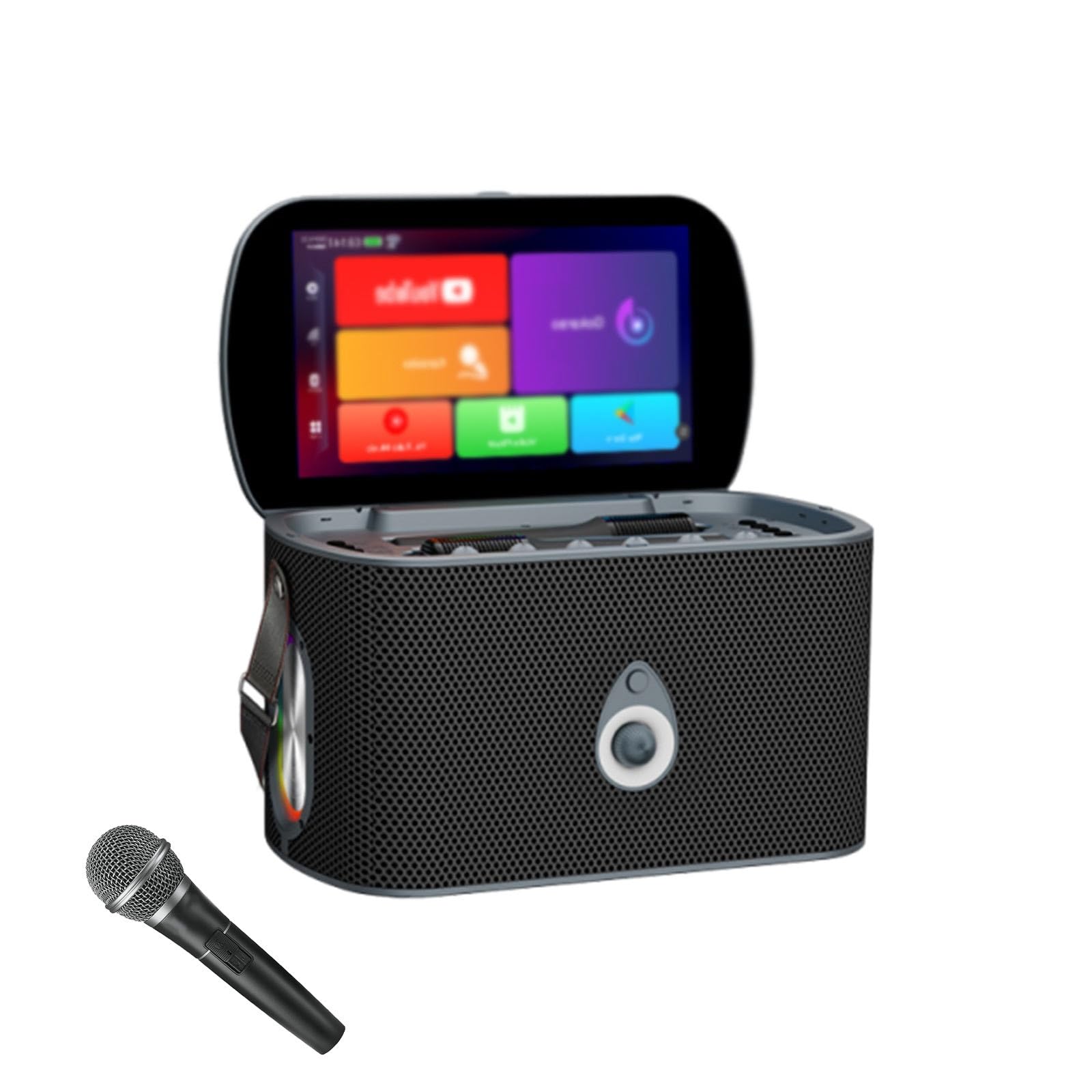 Macchina Karaoke Karaoke HDMI TV Con Schermo Touch E Visualizzazione Testi, Microfoni Wireless Ricaricabili, Altoparlante Potente, Karaoke Tutto in