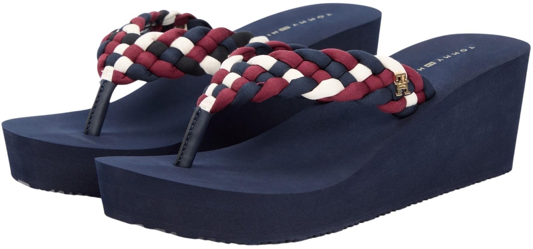 Tommy Hilfiger TH Wedge Braided Summer Sandal Fw0fw09198, Chanclas Mujer