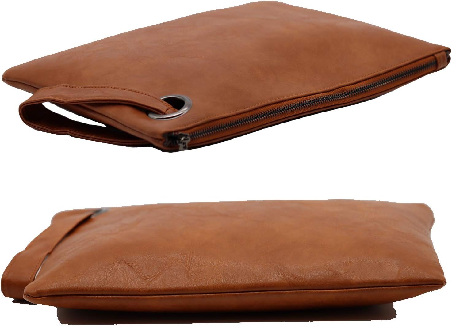 Amaze Womens Oversized Clutch Bag Large PU Leather Pouch Evening Handbags Envelope Purse with Wristlet Shoulder Lady - Image 3