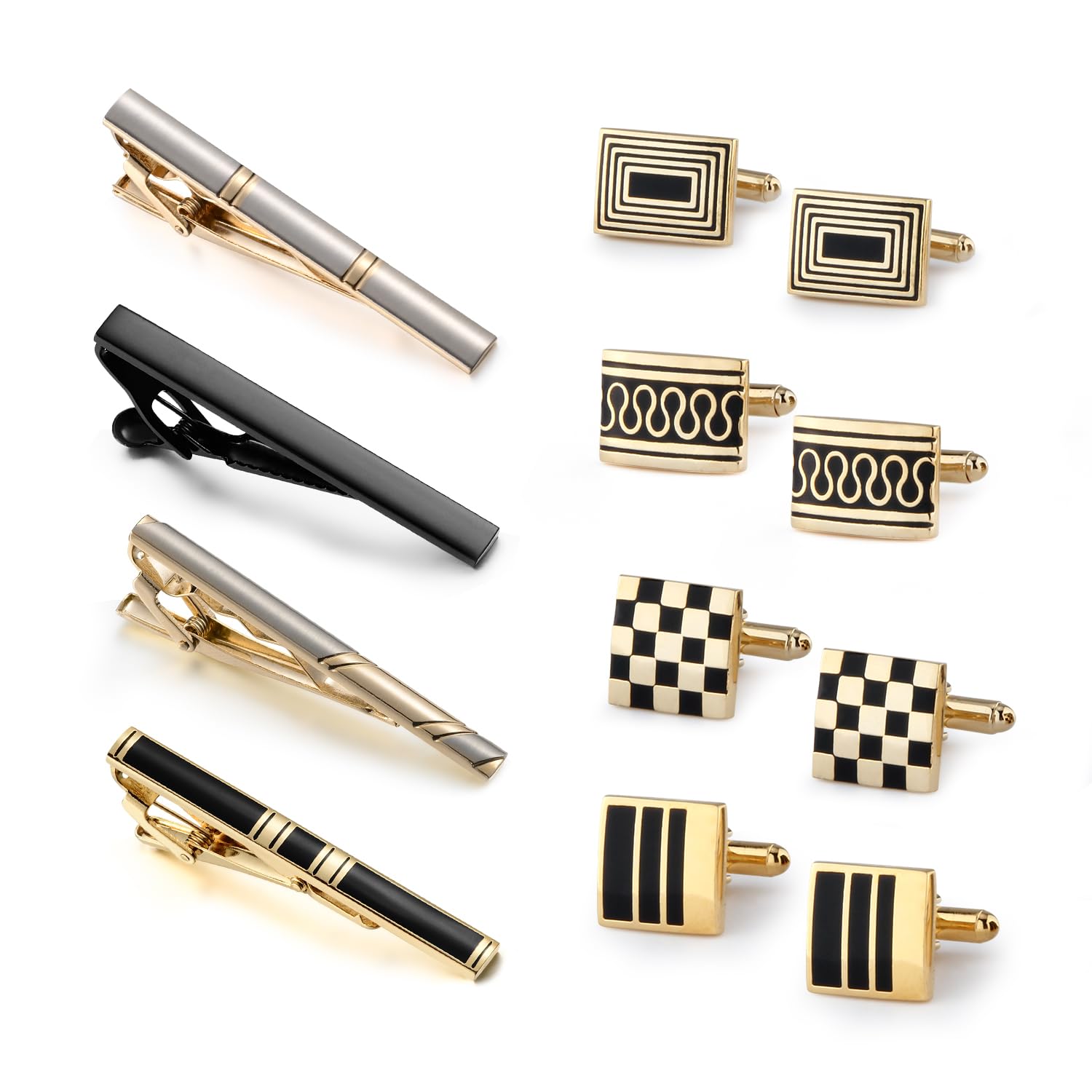Fashion Tie Pin and Cufflinks Set for Men in Gift Box-image-24