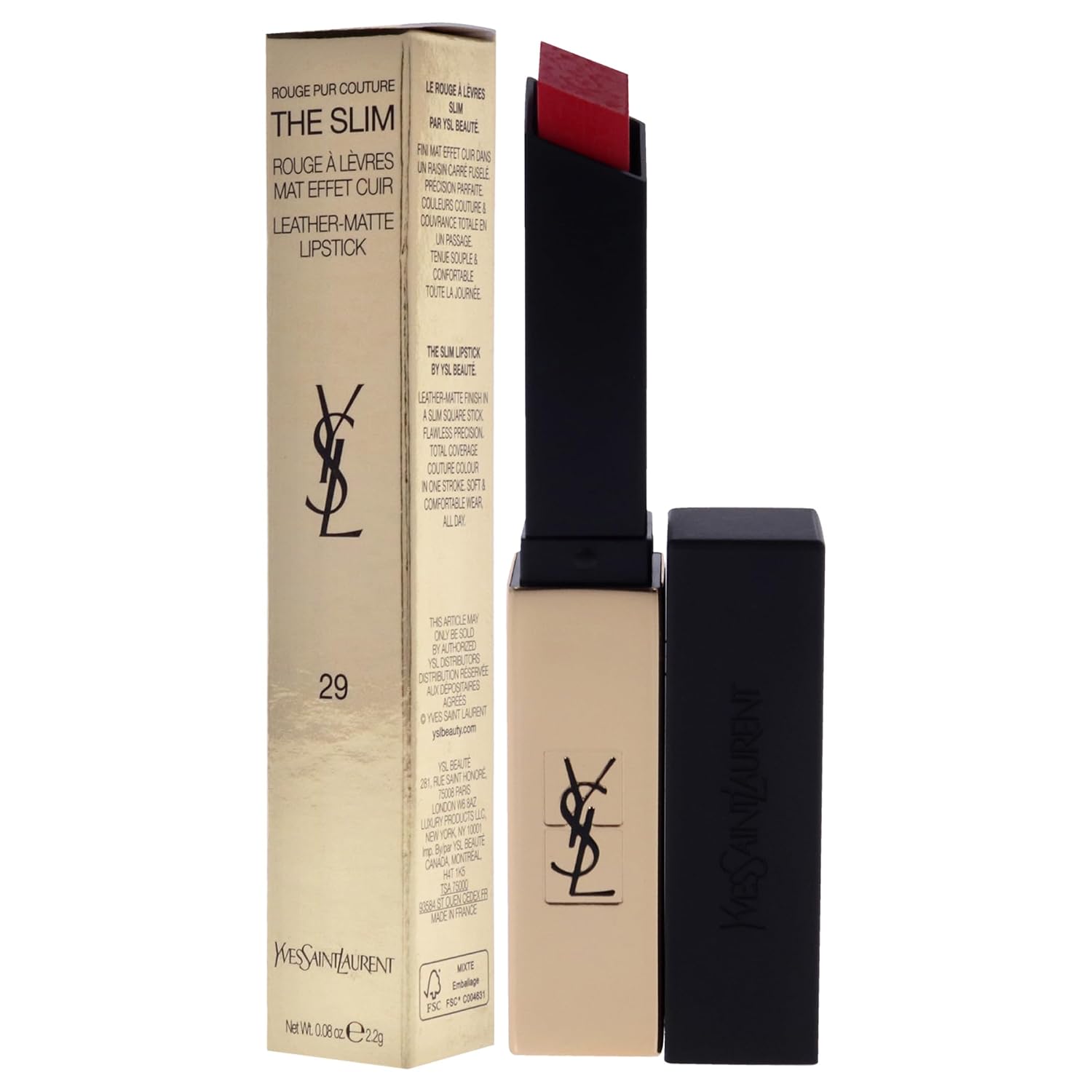 Rouge Pur Couture The Slim Matte Lipstick - 29 Coral Revolt by Yves Saint Laurent for Women - 0.08 oz Lipstick