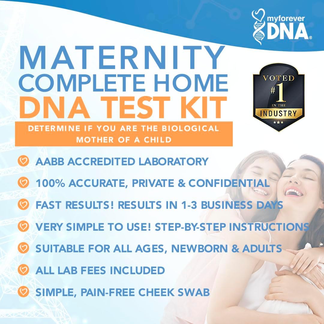 Home Maternity Test Kit | 24 (Genetic) Marker Test, Unmatched Accuracy | Fast & Confidential Results | Includes All Lab Fees & Shipping | Experience The Difference
